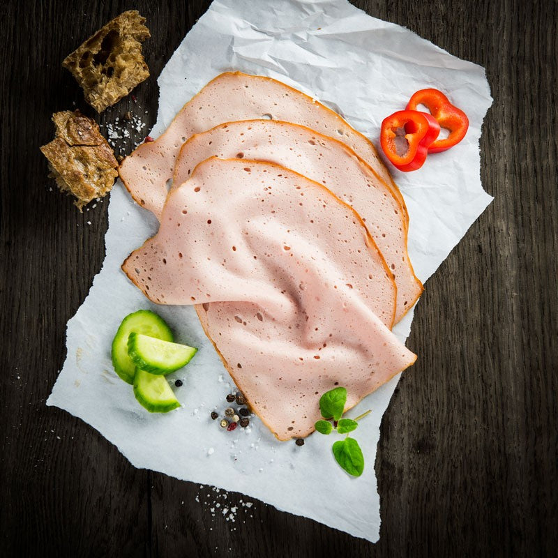 Leberkäse dünn geschnitten